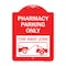 Signmission Pharmacy Parking Tow Away Zone W/ Car Tow Graphic, Red & White Alum Sign, 18" x 24", RW-1824-23306 A-DES-RW-1824-23306 - alternate 1